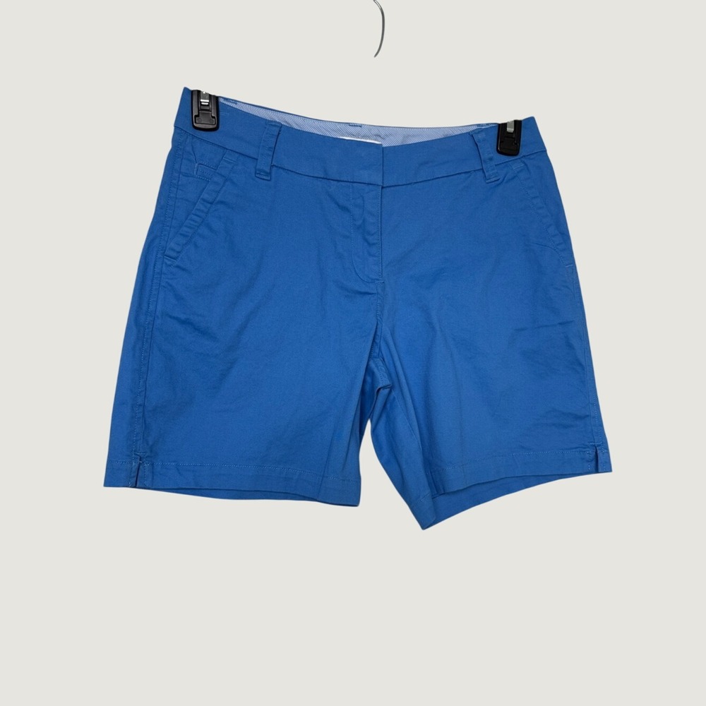 crown & ivy Mens Bright Blue Tailored Chino Shorts‎ Flat Front Summer Preppy